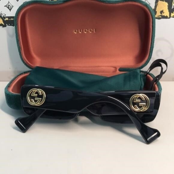 New ✨ Authentic Gucci GG0516S 013 Sunglasses – Grey Frame with Silver Mirror Len - Picture 10 of 11